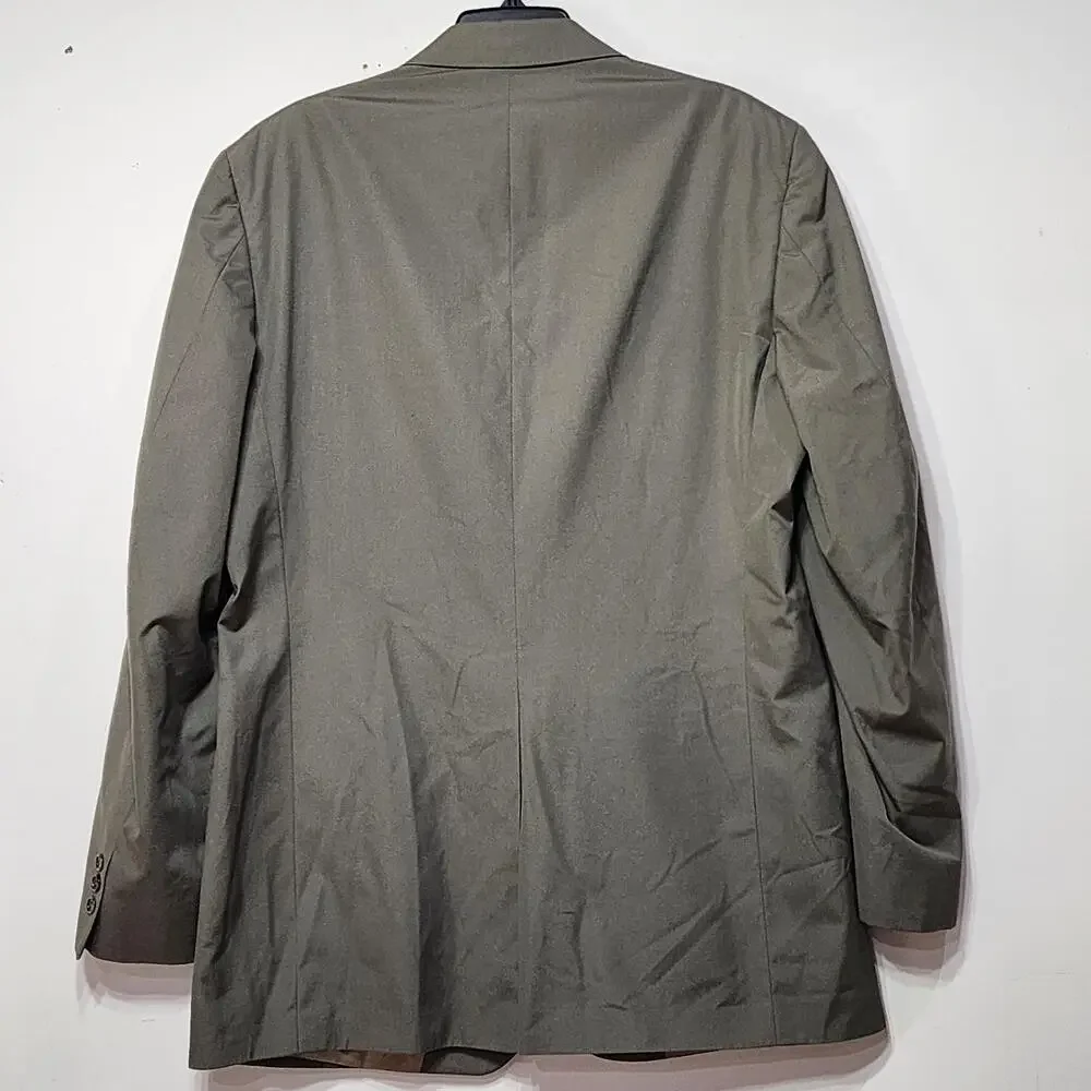 Vintage Brooks Brothers Suit Jacket Mens 48 Green Two Button Made In USA Blazer